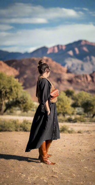 Cropped shearling vest