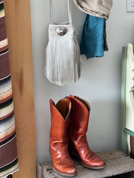 Stone white Bucket bag with Fringe
