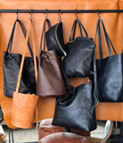 Two~Way Bucket Bag with front pocket