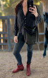 Two~Way Bucket Bag with front pocket