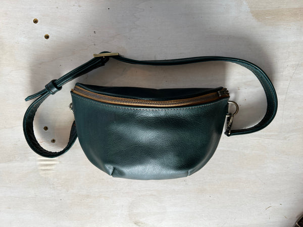 Green with tan and antiqued brass