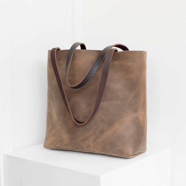 Shopper Tote in Dark espresso Brown leather