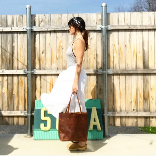 Shopper Tote in acorn Brown