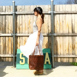 Shopper Tote in acorn Brown