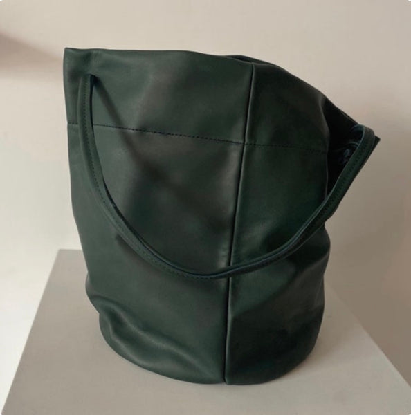 Two~Way Bucket Bag with front pocket