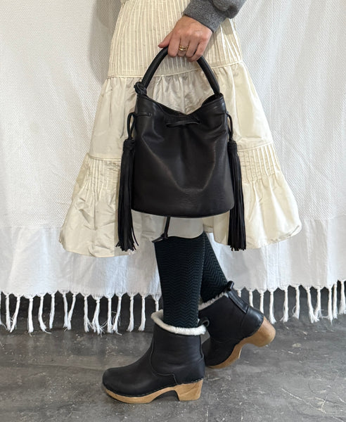 Rolled bucket bag