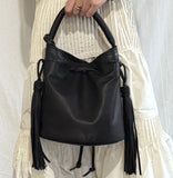 Rolled bucket bag
