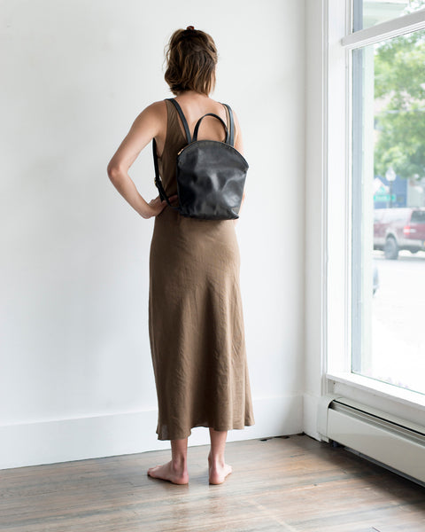 Leather Backpack Brown Leather Backpack Purse Minimalist 